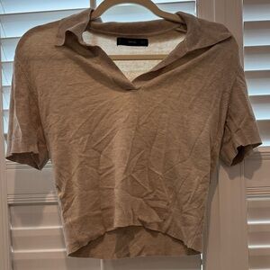 Mango Women's Brown Crop Top